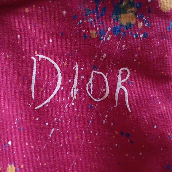 Christian Dior Boutique Paris Baby Zip-Up Hoodie Red Paint Splatter  0-3 NWOT - Picture 2 of 8
